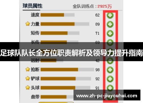 足球队队长全方位职责解析及领导力提升指南